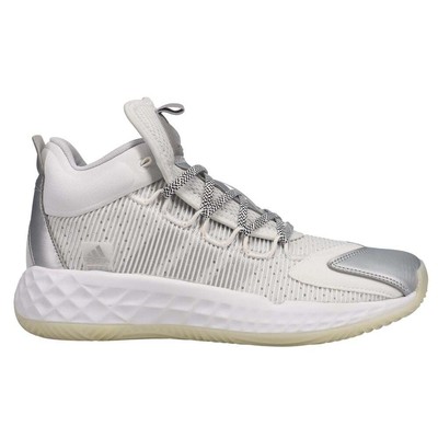 

adidas Pro Boost Mid Basketball Mens Silver, White Кроссовки Спортивная обувь FW95, adidas Pro Boost Mid Basketball