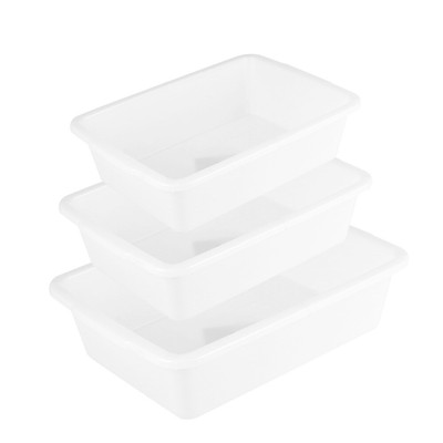  3 PCS Tray Tool Laboratory Storage Supplies Resistance Clear