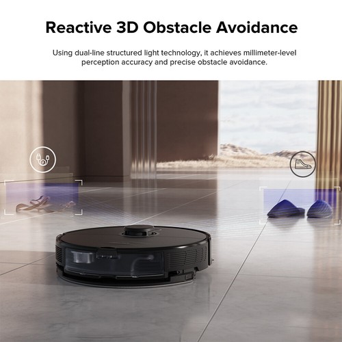 Roborock S8 Robot Vacuum and Mop, DuoRoller Brush, 6000Pa -Certified Refurbished