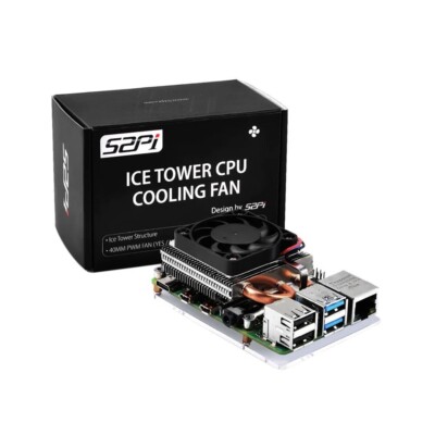 52Pi Ultra Thin ICE Tower Cooler for Raspberry Pi 4 Model B Only