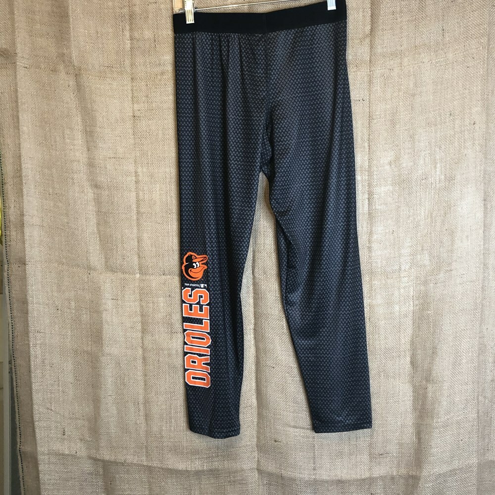 Team Athletics Full Length Size Large 12 14 Orioles Baseball Leggings Pants BC22