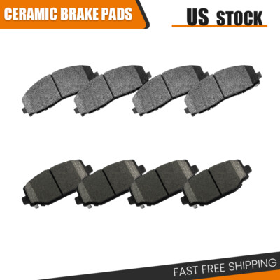Front Rear Brake Pads for Chrysler Town and Country Dodge Journey Dual Piston