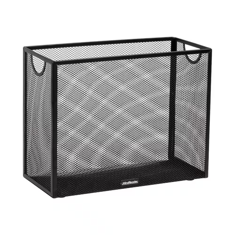 Desktop File Organizer Black Mesh Hanging Folder Holder Magazine Rack Office