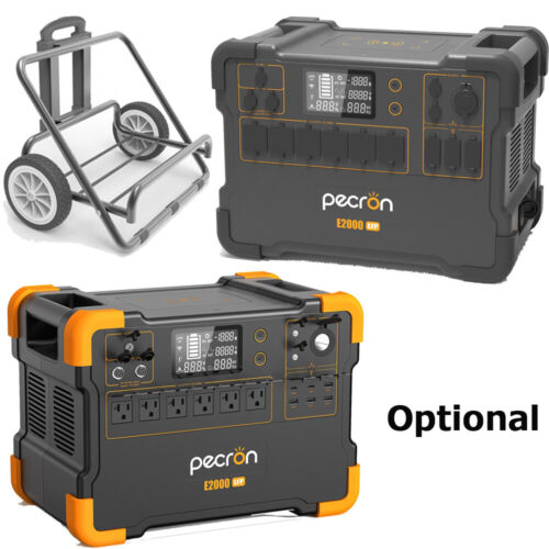 PECRON E2000LFP 1920Wh/2000W Portable Solar Power Station / Trolley for Camping