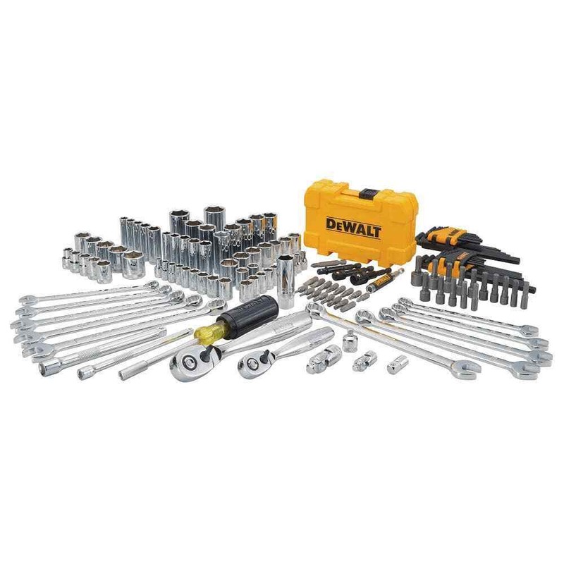 DEWALT  1/4 In. X 3/8 In. Drive Polished Chrome Mechanics Tool Kit Set (142Pcs)