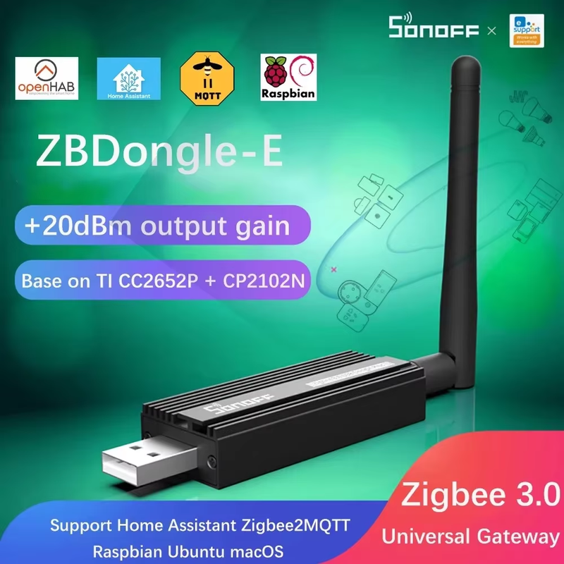 ZB Dongle-E Wireless Zigbee Gateway Analyzer Zigbee2MQTT USB Interface Capture S