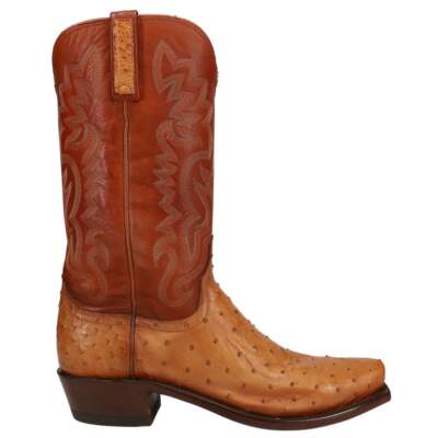 

Lucchese Dante Ostrich Snip Toe Мужские классические ботинки размера 8,5 EE N1204-73, Beige;brown, Lucchese Dante Ostrich Snip Toe Cowboy