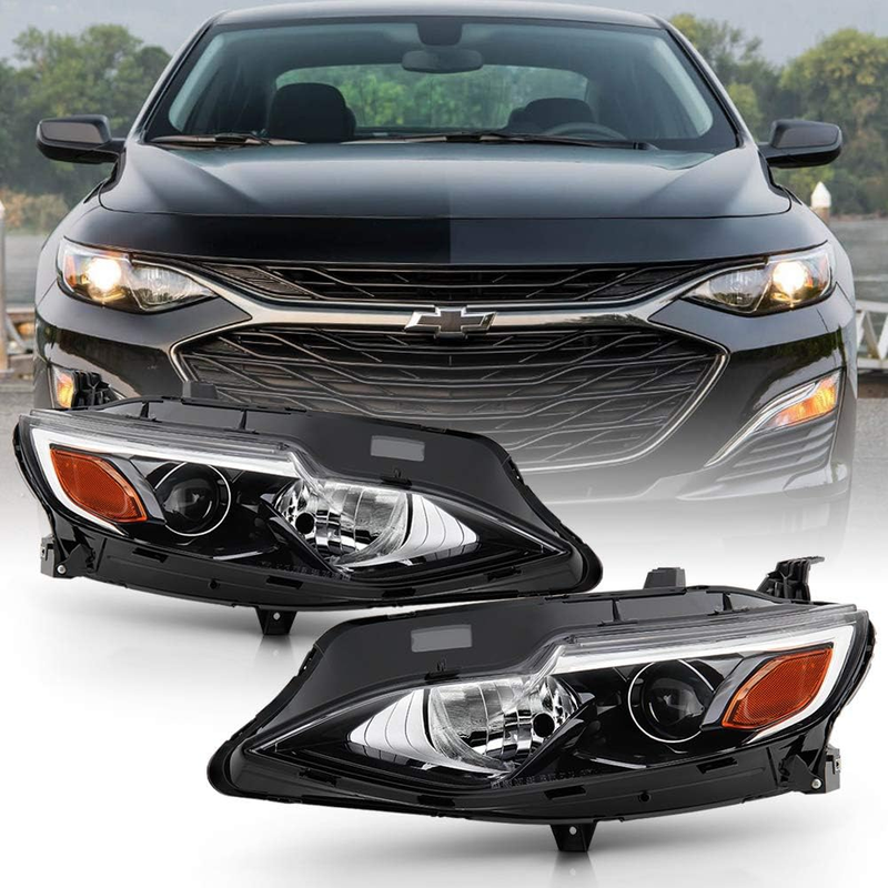 Projector Headlights Left Right for [Halogen Model ] 2019-2022 Chevy Malibu