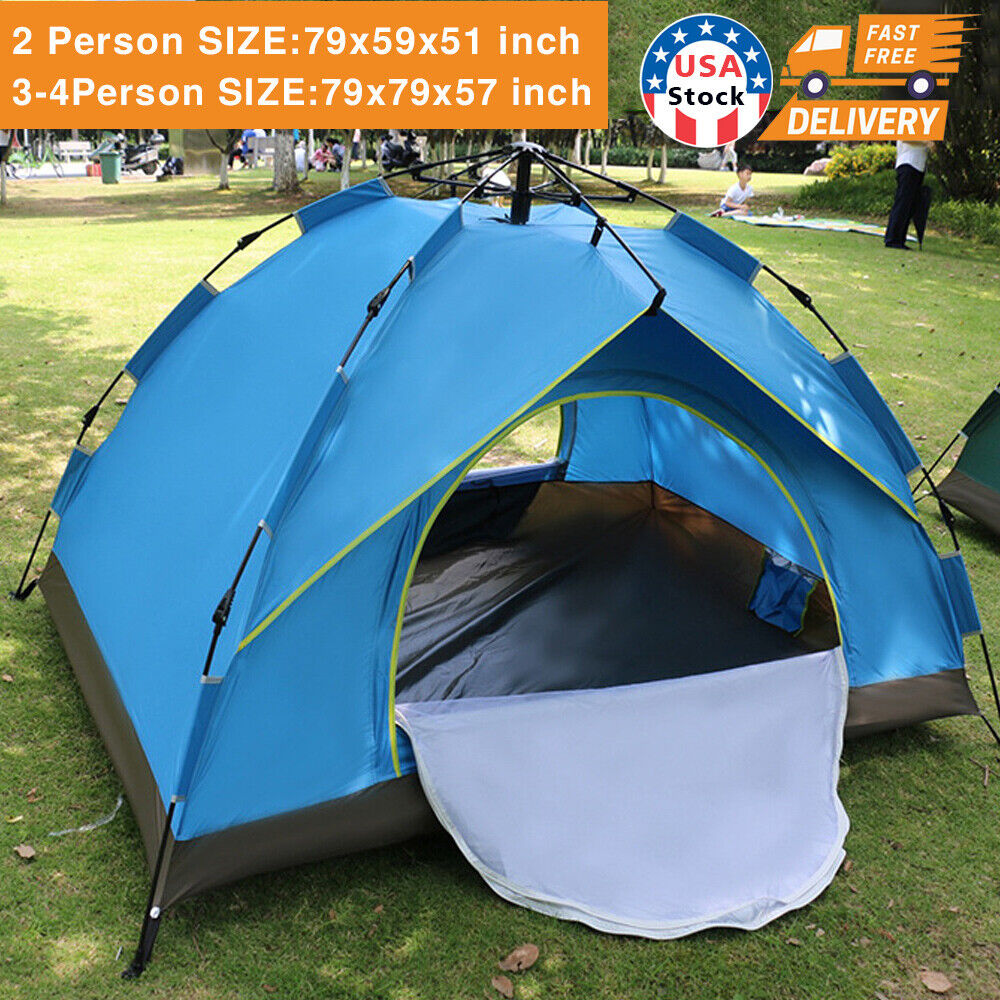 Waterproof Automatic 3-4 People Outdoor Instant PopUp Tent C