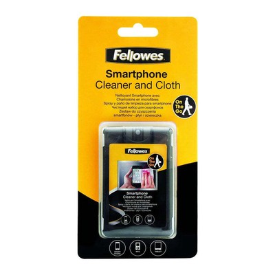 Compact Portable Fellowes Smart Phone Cleaner Removes Smudges with Fiber Cloth
