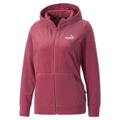 

Puma Essentials+ Velour Full Zip Hoodie Женская фиолетовая повседневная верхняя одежда 84996445, Фиолетовый
