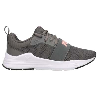 

Puma Wired Run Running Youth Girls Серые кроссовки Спортивная обувь 374214-14, Grey, Puma Wired Run Running Youth