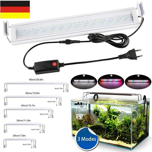 LED Aquarium Beleuchtung Aufsetzleuchte Abdeckung bunt Vollspektrum Lampe Light