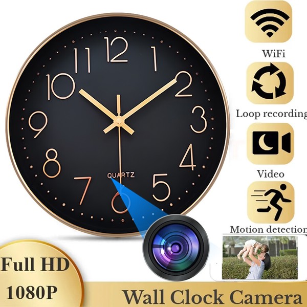 WiFi Wall Clock Camera for Home Office Security HD 1080P Mini Security IP Camera - Image 3