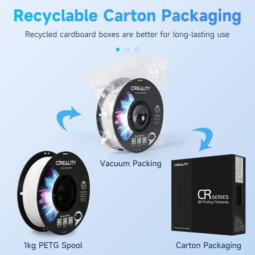  Creality PETG Filament 1.75mm 3D Printer Filament, 1kg (2.2lbs) for FDM Printer