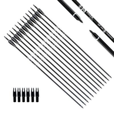 TIGER ARCHERY 30Inch Carbon Arrow Practice Hunting Arrows with Removable Tips...