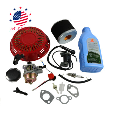For Honda GX270 GX240 Recoil Carburetor Ignition Coil Spark Plug Air Filter Kit 