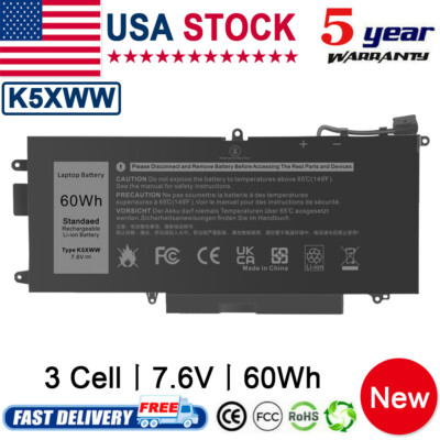 71TG4 Laptop Battery For Dell Latitude 5289 7389 7390 2in1 Series K5XWW