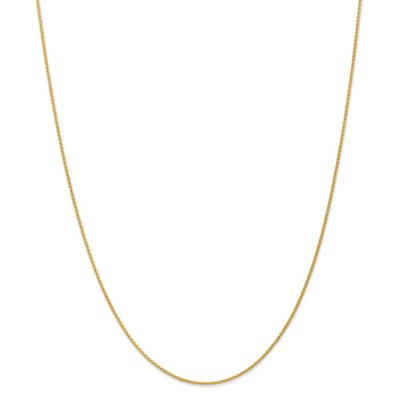 Pre-owned Superdealsforeverything Real 14kt Yellow Gold 20 Inch 1.2mm Parisian Wheat With Lobster Clasp Chain