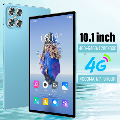 10.1'' Tablets Android 9 4GB+64GB Touchscreen Bluetooth Dual Camera WiFi