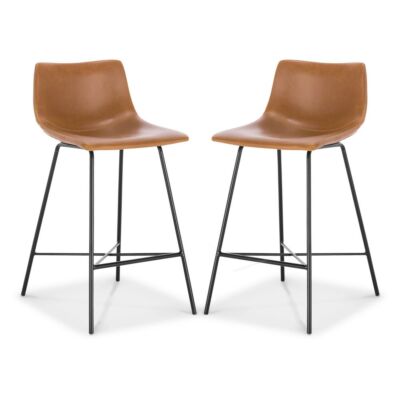 Set of 2 24 Phillip Counter Height Barstool Tan - Poly & Bark