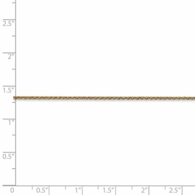 Pre-owned Superdealsforeverything Real 14kt Yellow Gold 1.4mm Round Cable Chain; 18 Inch; Lobster Clasp