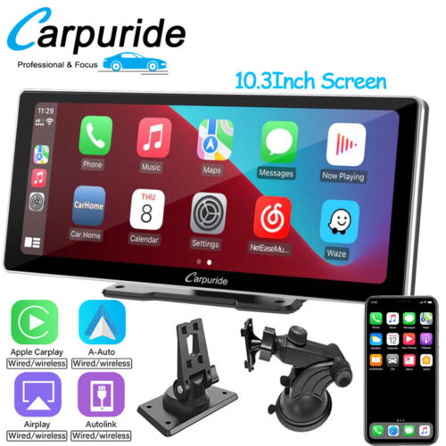 Carpuride Full HD Touchscreen Tragbares Drahtloses Apple Carplay Android Auto