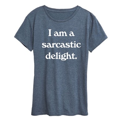 

Женская футболка с мгновенным сообщением Sarcastic Delight, Heather blue