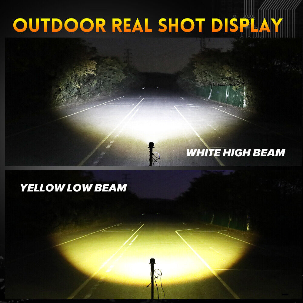 2X LED Work Light Bar Spot Fog Lamp Yellow White Offroad Driving Pods UTV SUV