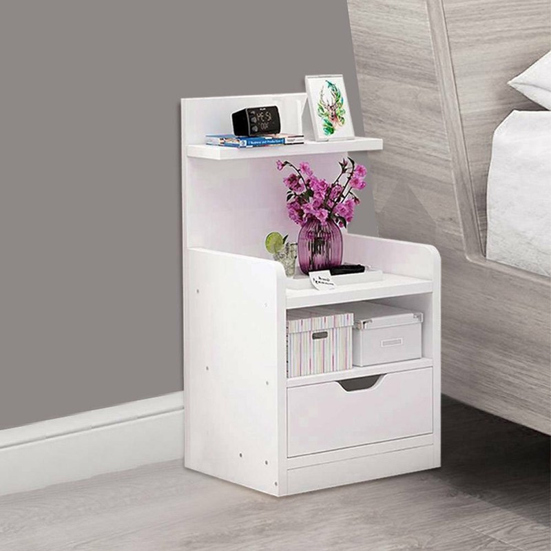 Uk White Bedside Table Drawer Cabinet Bedroom Furniture Storage