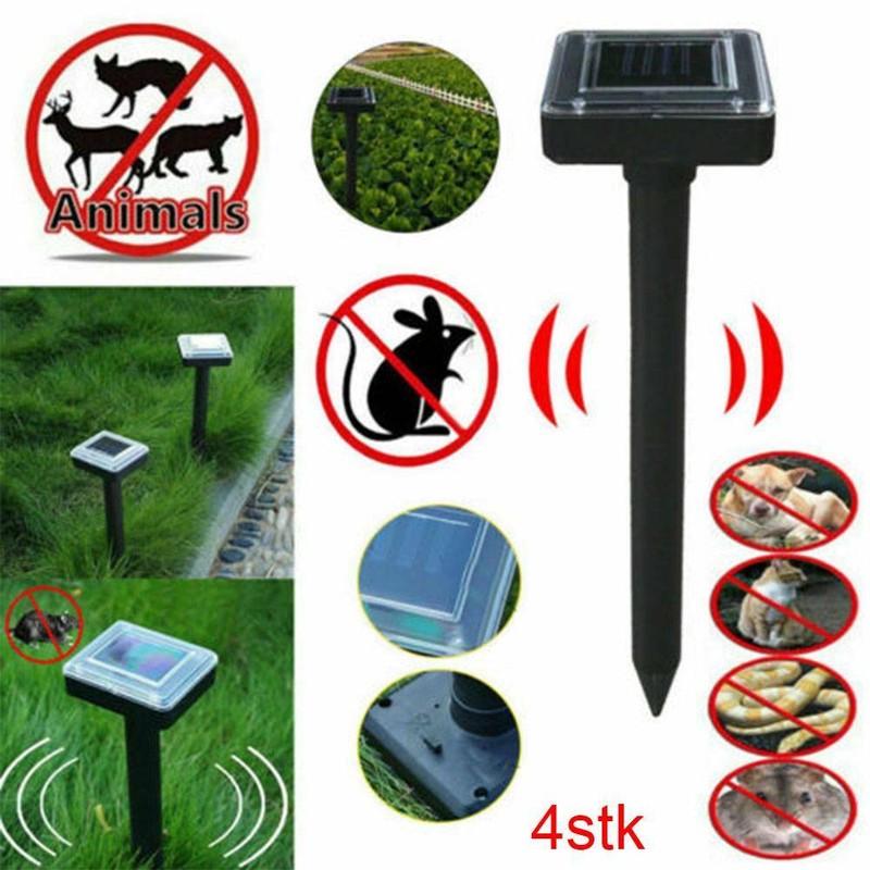 4x Maulwurfschreck Solar Wühlmaus Maulwurf Maulwurffalle Maus Rasen Spitzmäuse