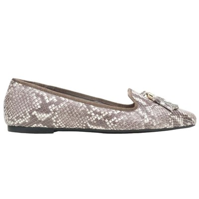 Hush Puppies Sadie Tassel Snake Ballet Женские серые туфли на плоской подошве Повседневная HW06528-106