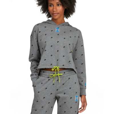 

Puma Cloud9 Tilt Cropped Hoodie Женская Серая Повседневная Верхняя Одежда 531808-02, Grey