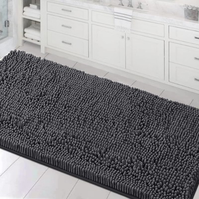 Bathroom Rugs Bath Mats for Bathroom Non Slip Luxury Chenille Bathroom Runner Ru