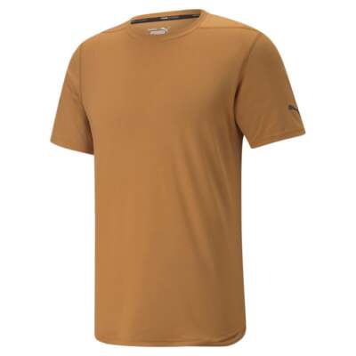 

Puma Studio Mesh Crew Neck Short Sleeve Athletic TShirt Mens Brown Casual Tops 5, Коричневый, Puma Studio Mesh Crew Neck Short Sleeve Athletic TShirt