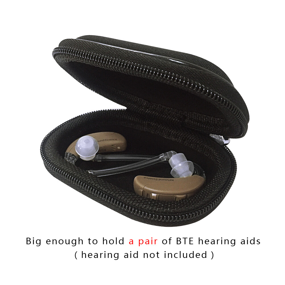 Hearing Aid Case Soft Earphone Protective Storage Zippered Pouch for