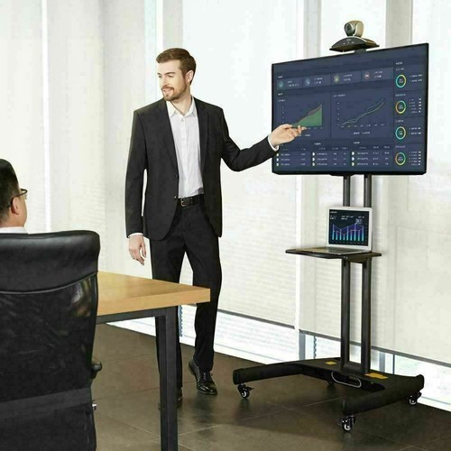 NB North Bayou Mobile TV Cart TV Stand Wheels for 32 to 65 Inch LCD LED OLED 4K