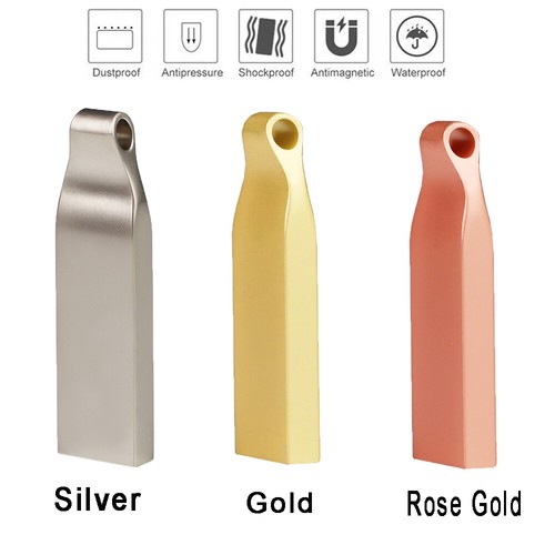 3 Pack USB 2.0 Metal Flash Drive 64GB 32GB 16GB 8GB Memory Stick Pen Thumb drive