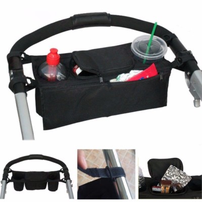 Black Belecoo Boy Girl Baby Strollers Cup Holder Organizer Diapers Bags Storage