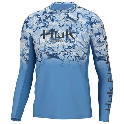 

Мужские кроссовки HUK Icon X с круглым вырезом и длинными рукавами Inside Reef Fade, Azure blue