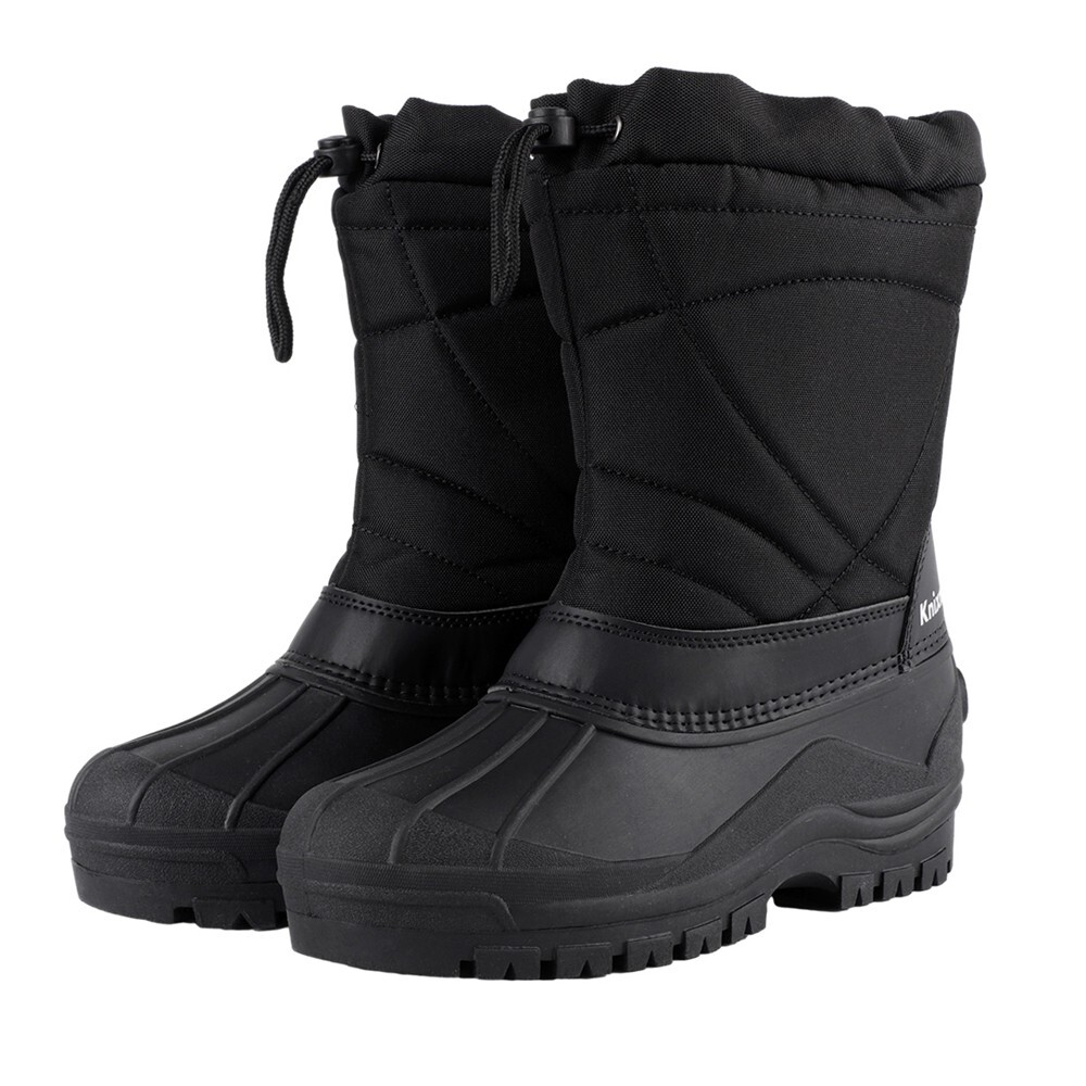 Knixmax Winter Snow Work Boots Men Work Shoes Insulated Waterproof Ski Snow Boot