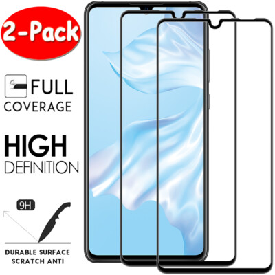 2Pcs For Huawei P40 Pro P30 Lite P20 FULL COVER Tempered Glass Screen Protector