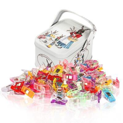 Sewing Clips for Fabric and Quilting 100 Pcs with Tin Box,Sewing Notions Asso...