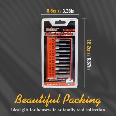 11PC Torx Bit Set Quick Change Connect Impact Driver Drill Security Tamper Proof
