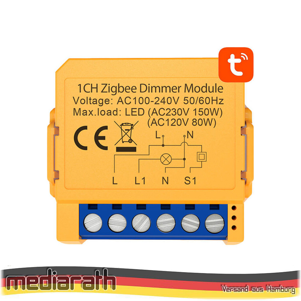 Avatto ZDMS16-1 ZigBee 3.0 1 Kanal 1CH Smart Lichtschalter Dimmer Modul TUYA