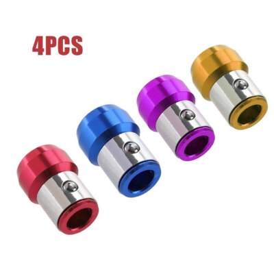 4/8Pcs Magnetic Screwdriver Bits Heads Magnetizer Magnetic Ring For 6.35mm