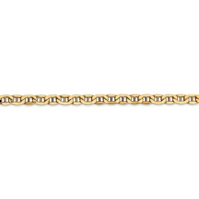 Pre-owned Superdealsforeverything Real 14kt Yellow Gold 18 Inch 4mm Semi-solid Anchor With Lobster Clasp Chain