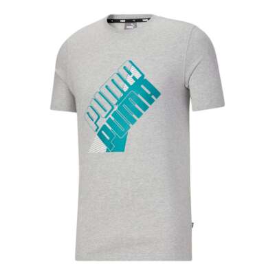 

Мужские серые повседневные топы Puma Power Logo с круглым вырезом и короткими рукавами 67216604, Grey, Puma Power Logo Crew Neck Short Sleeve T-Shirt