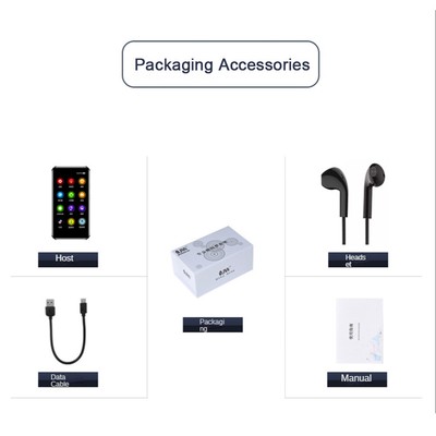 WiFi Mp3 Player Bluetooth 4.0'' Full HD Touch Screen Mp4 Player 2GB Ram+ 16GB Rom