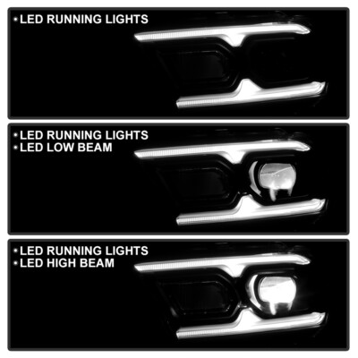 For 2021-2024 Dodge Durango Black w/Halogen Turn Signal LED Headlight - Driver